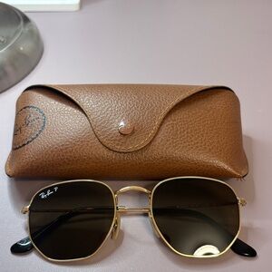 Ray Ban Unisex Hexagonal Flat Lenses- Polarized.